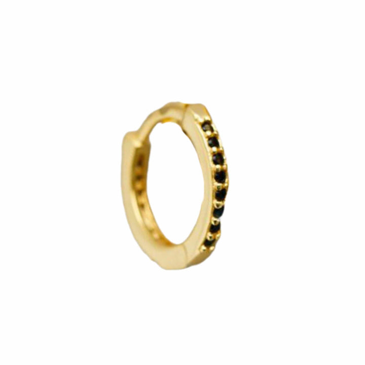 Frøken Dianas salonger øredobber Medium hoop - black