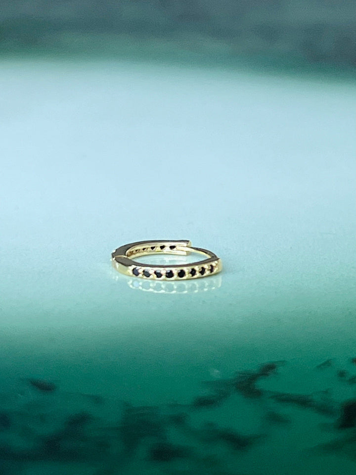 Frøken Dianas salonger øredobber Øredobb - medium hoop - svart