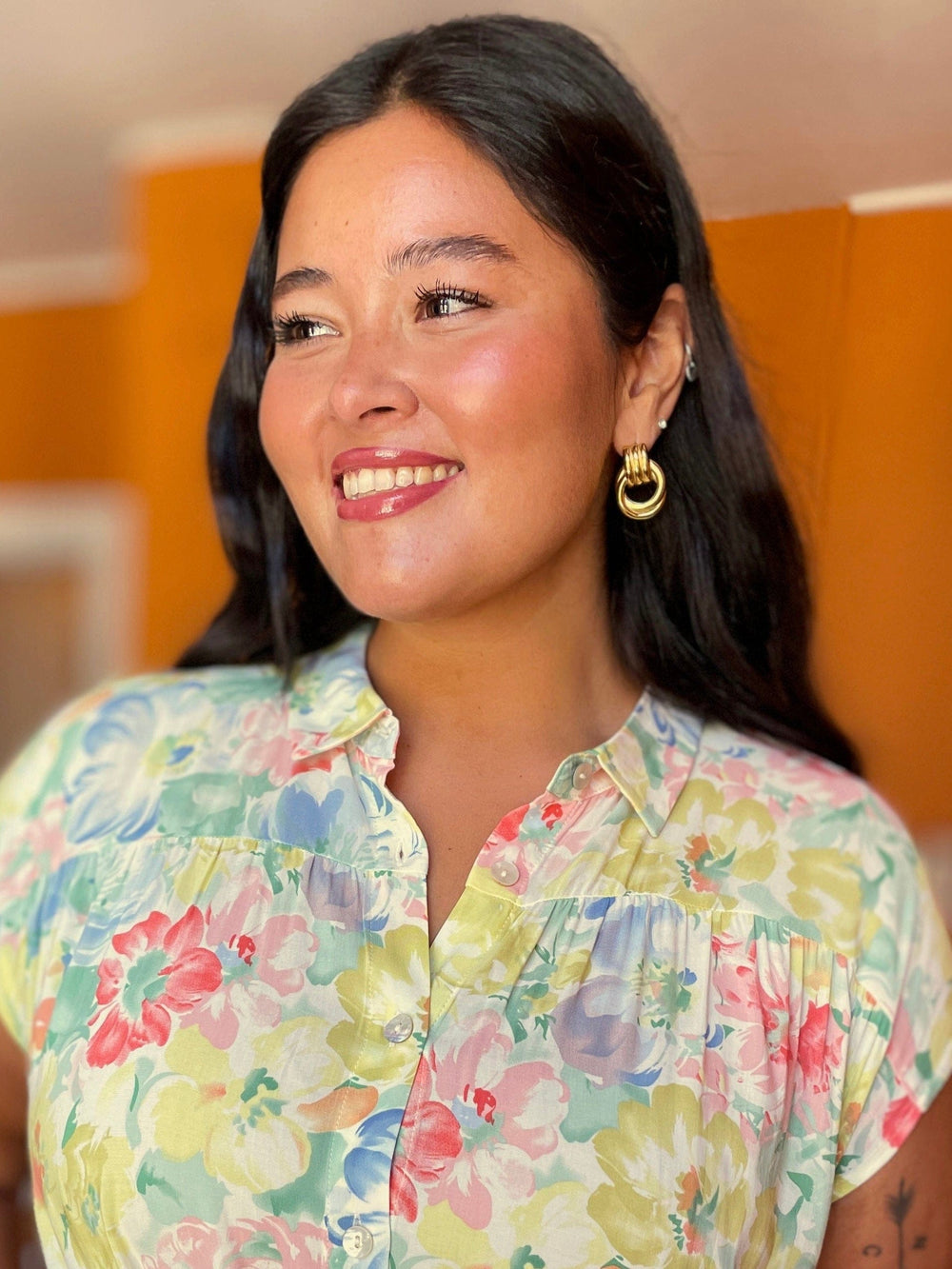 Frøken Dianas salonger øredobber Øredobber doble gullringer