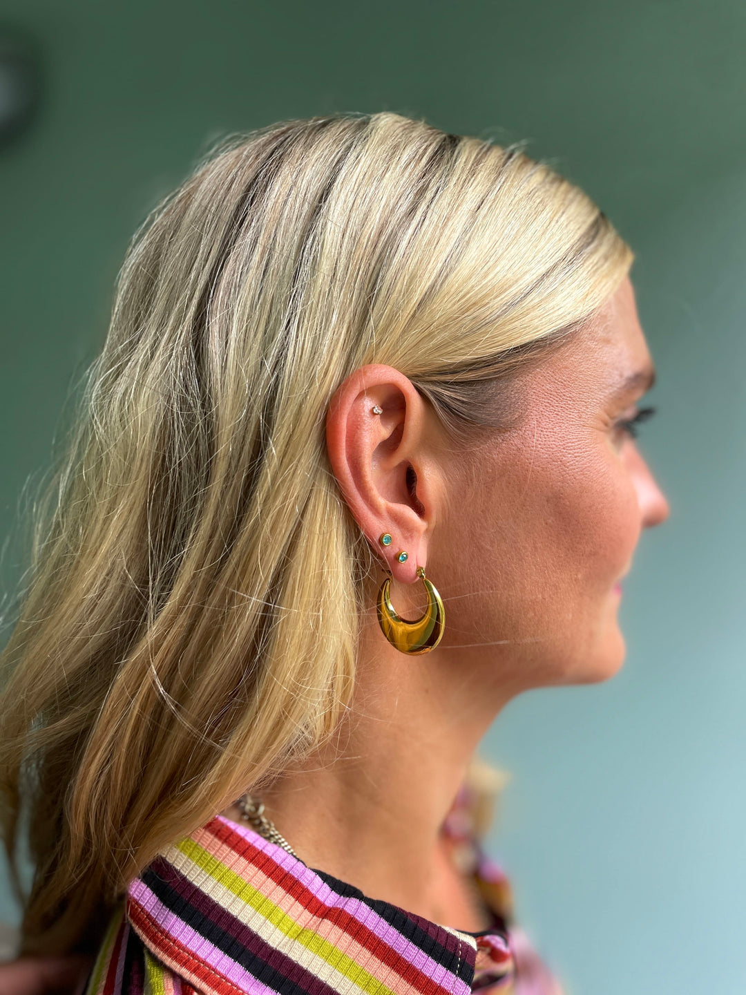 Frøken Dianas salonger øredobber Øredobber flate hoops