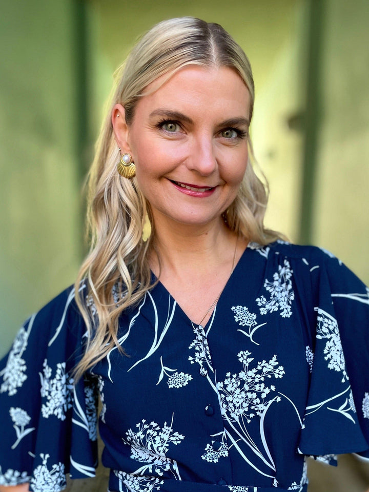 Frøken Dianas salonger øredobber Øredobber perle i skjell