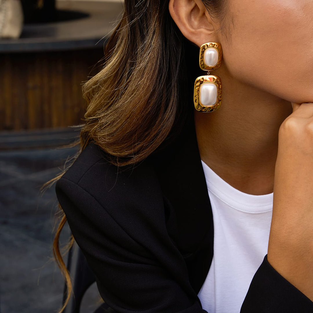 Frøken Dianas salonger øredobber Øredobber statement pearls