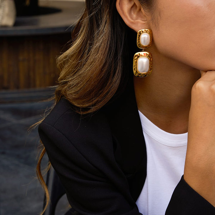 Frøken Dianas salonger øredobber Øredobber statement pearls