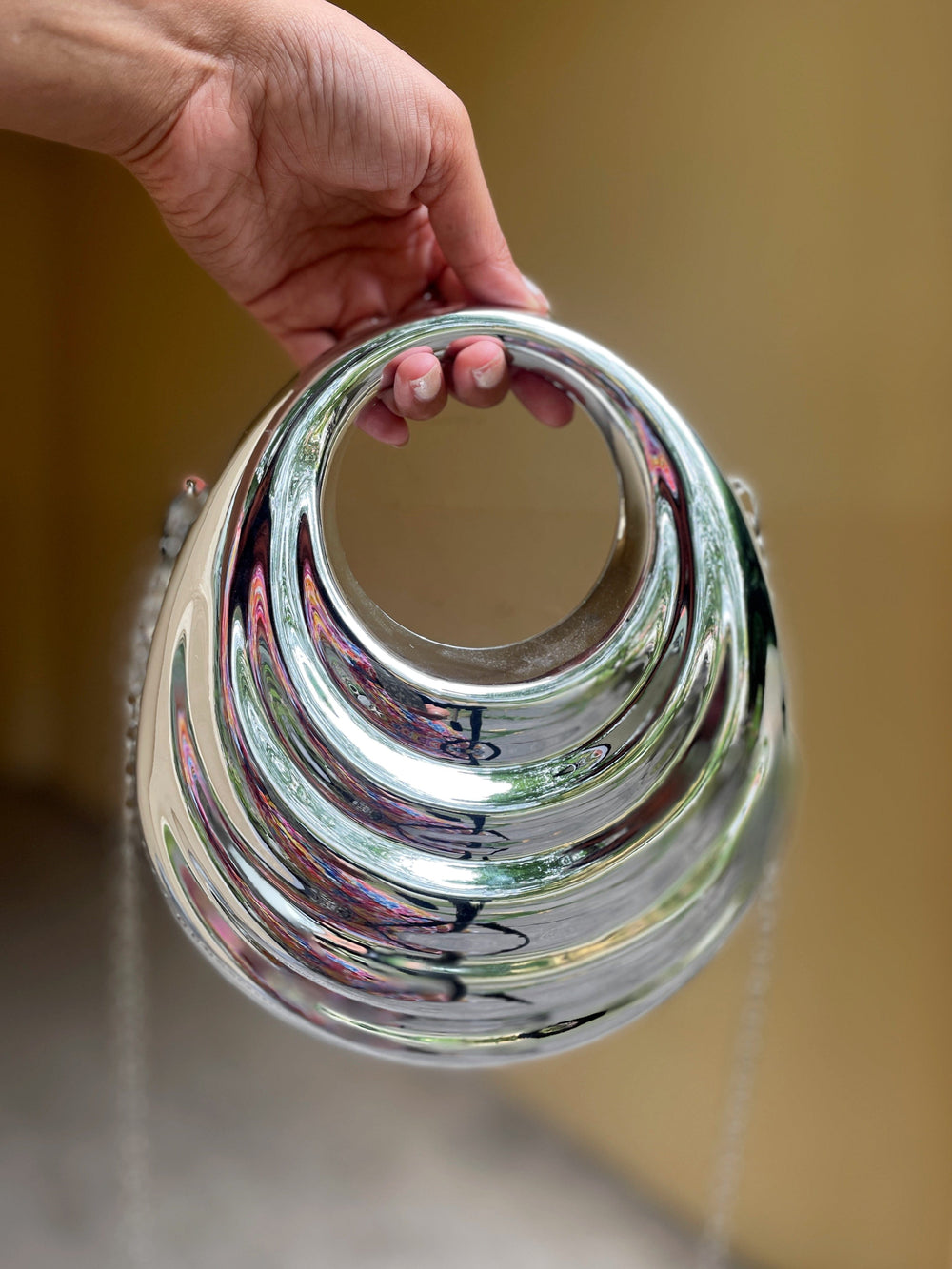 Frøken Dianas salonger vesker Metallic veske - sølv