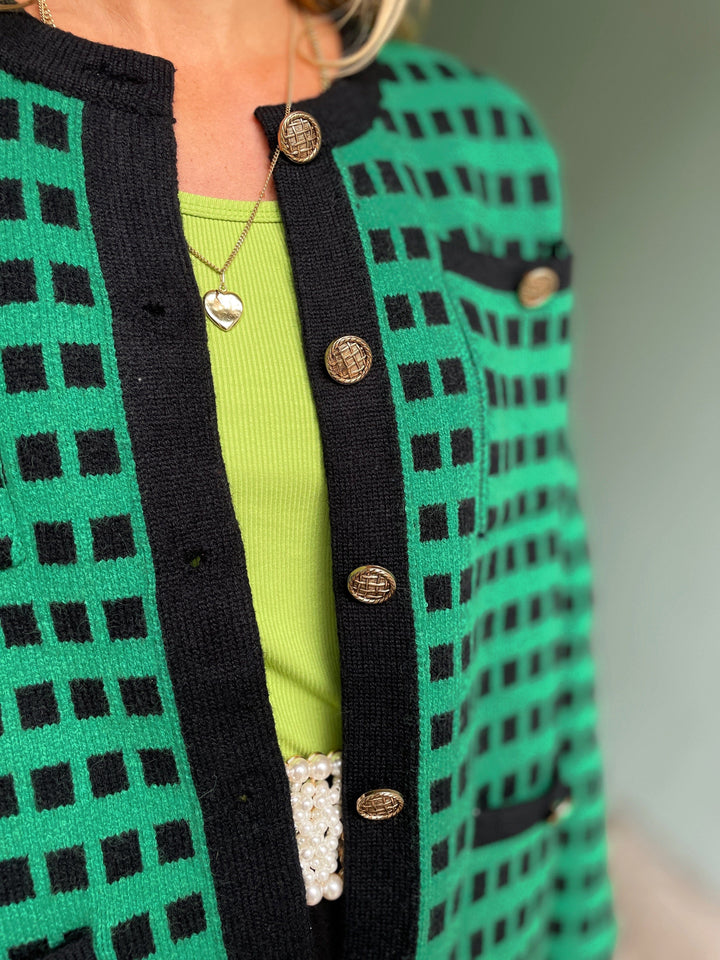 Jayley gensere Green Banana Peel Cardigan - grønn