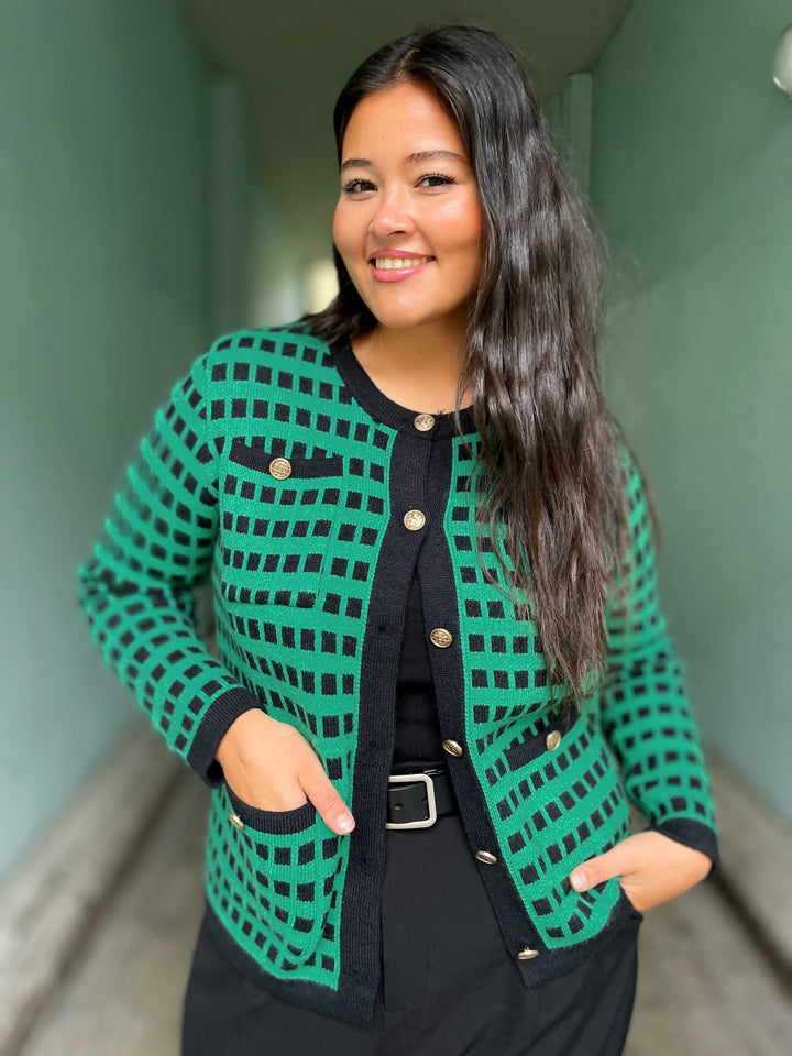 Jayley gensere Green Banana Peel Cardigan - grønn