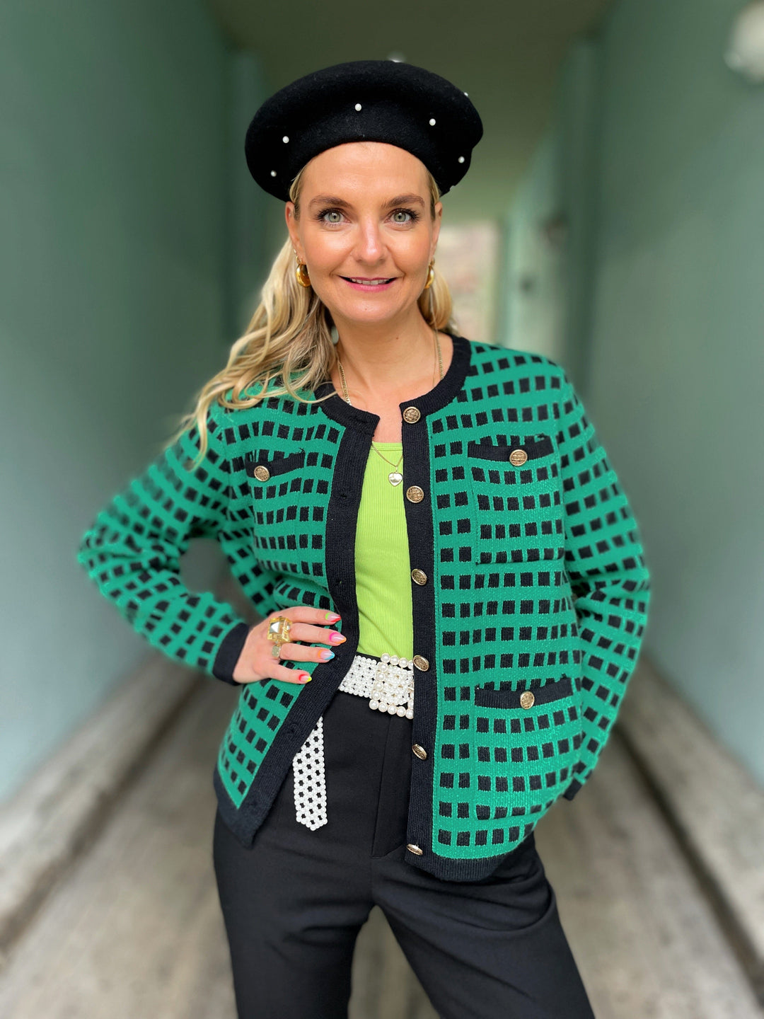 Jayley gensere Green Banana Peel Cardigan - grønn