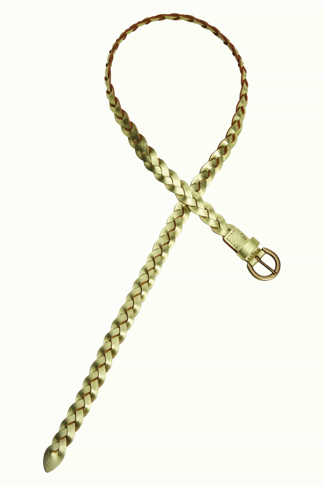 King Louie belter Flettet skinnbelte glitter - green envy