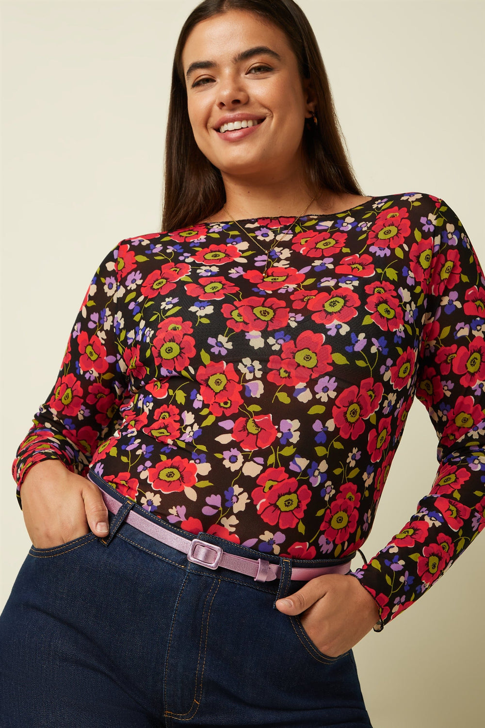 King Louie belter Shiny belte - sheer lilac