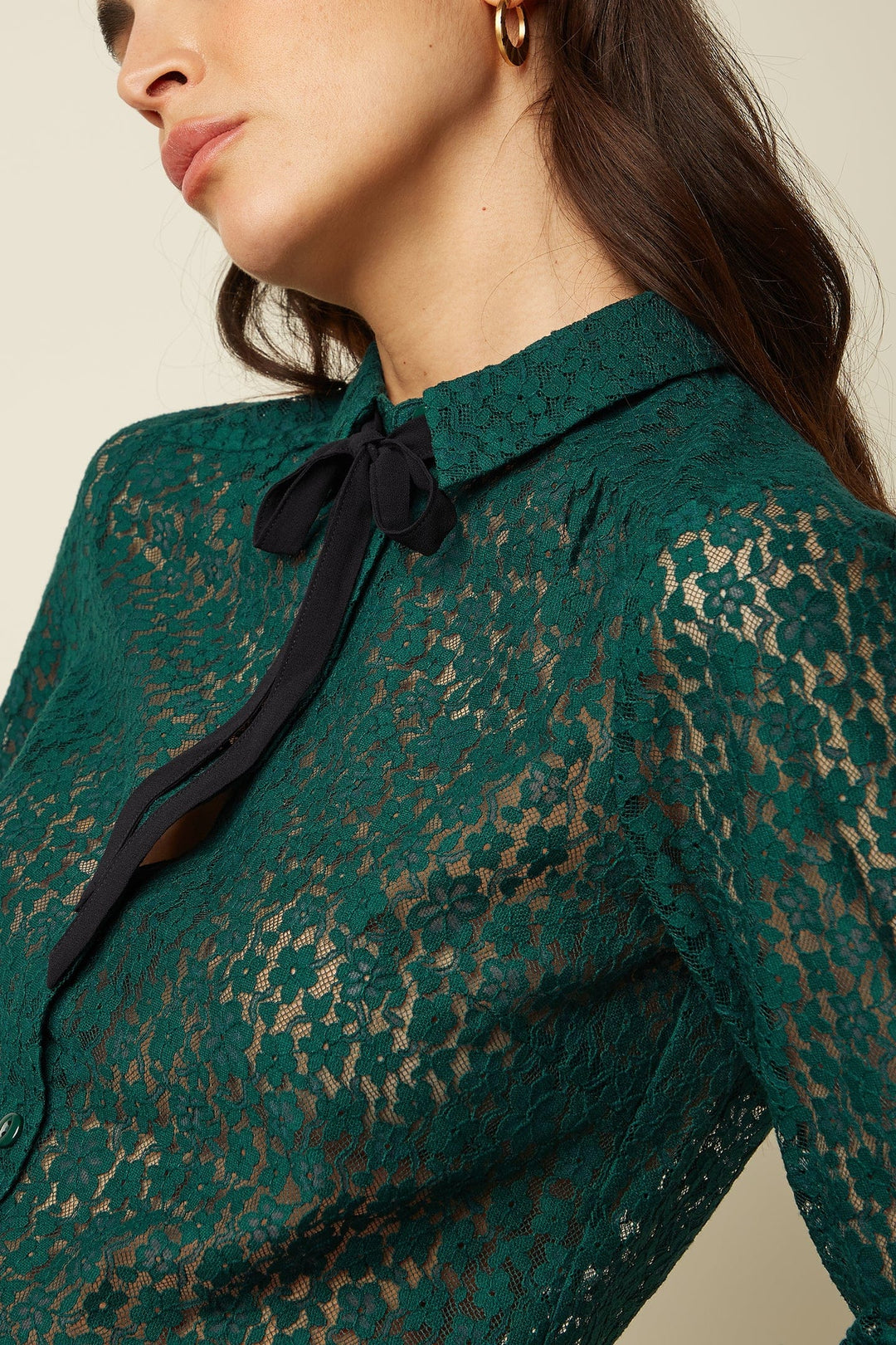 King Louie Bluser Elia Lace bluse - botanical green