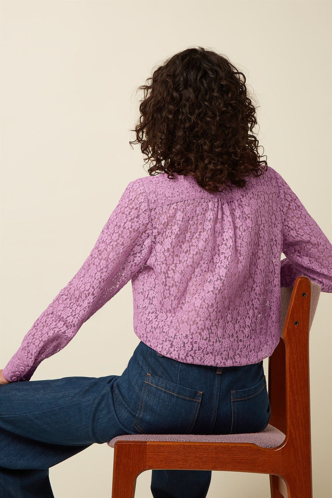King Louie Bluser Elia Lace bluse - crocus lilac