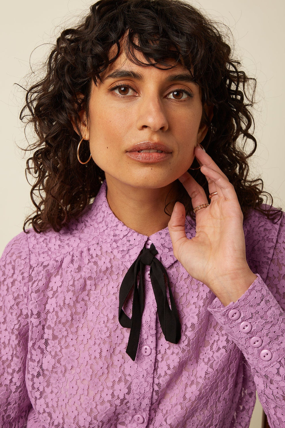 King Louie Bluser Elia Lace bluse - crocus lilac