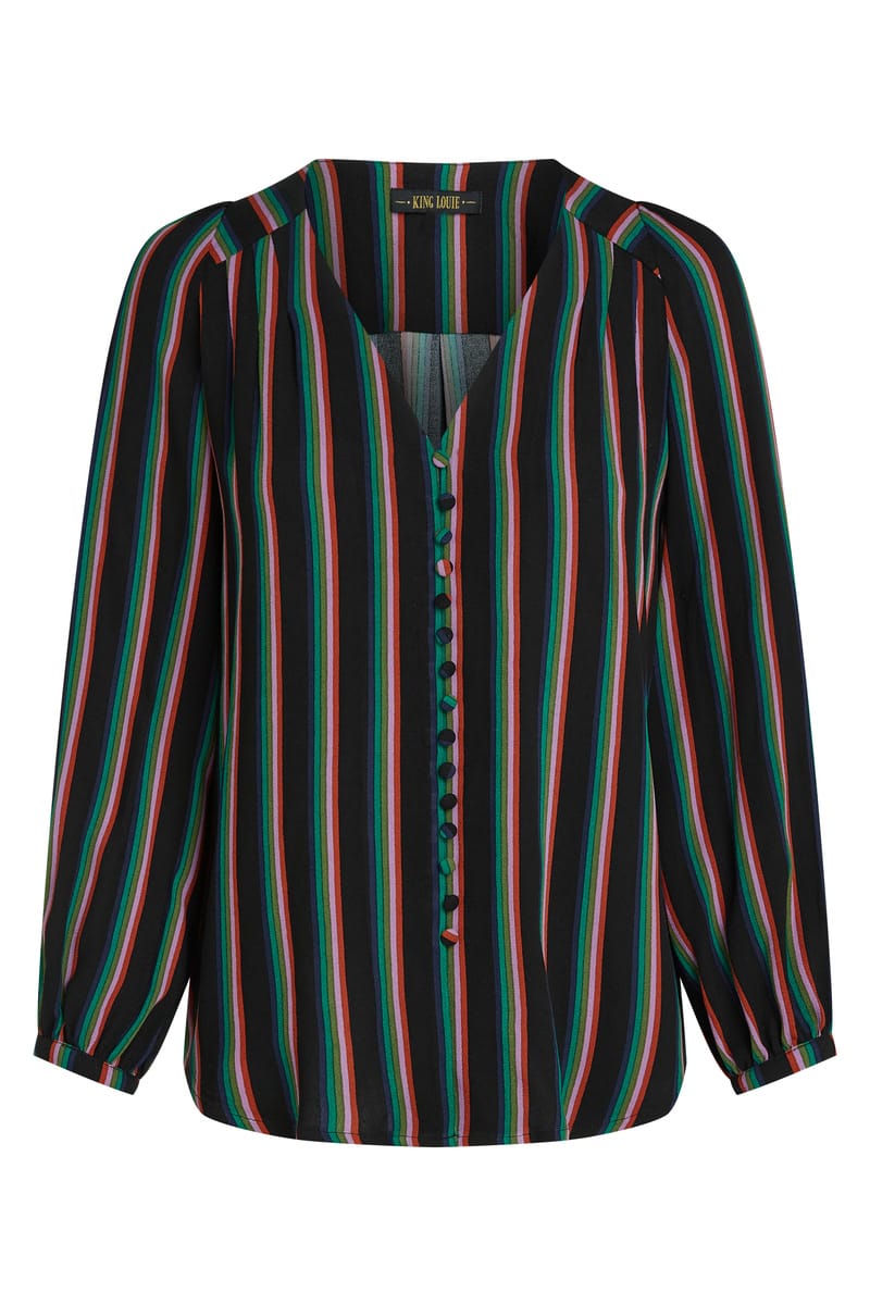 King Louie Bluser Erin Harley Stripe bluse
