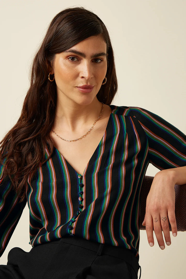 King Louie Bluser Erin Harley Stripe bluse