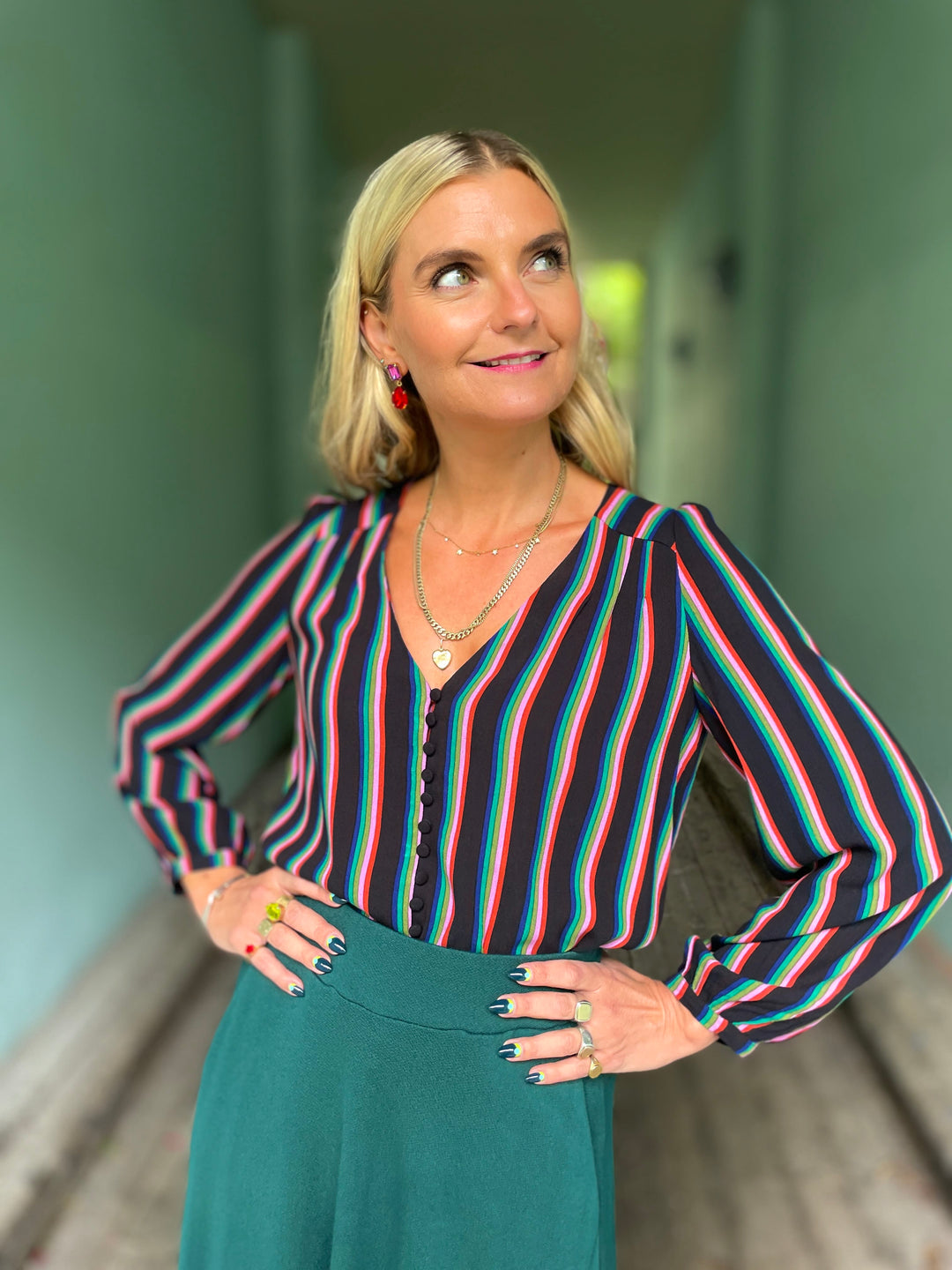 King Louie Bluser Erin Harley Stripe bluse