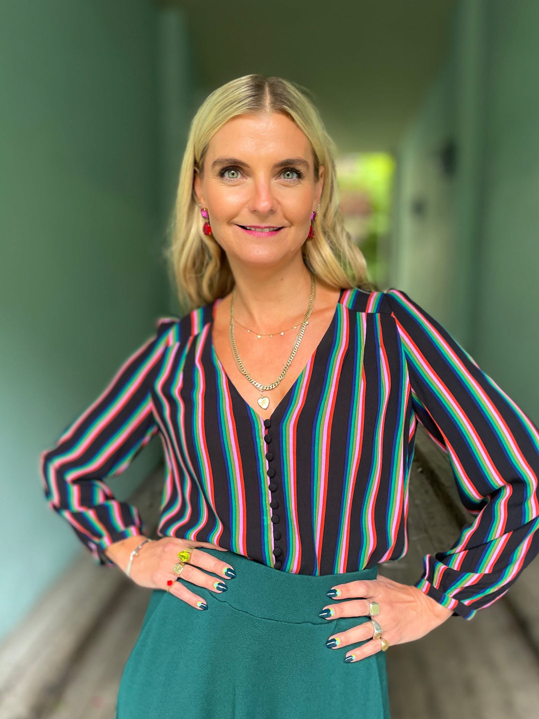 King Louie Bluser Erin Harley Stripe bluse