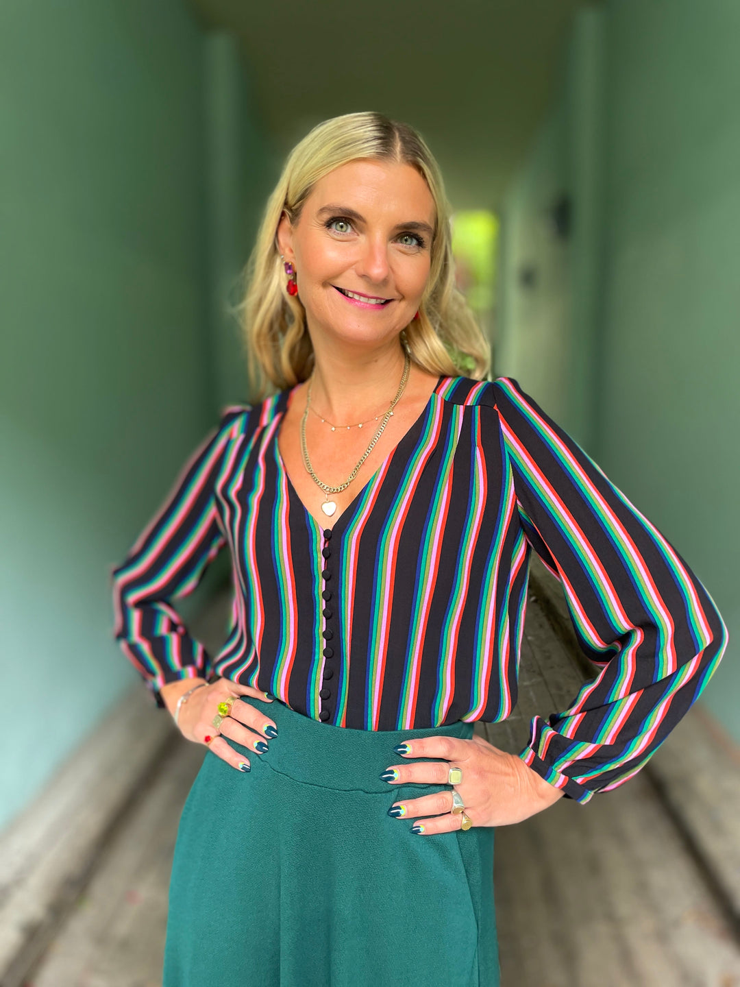 King Louie Bluser Erin Harley Stripe bluse