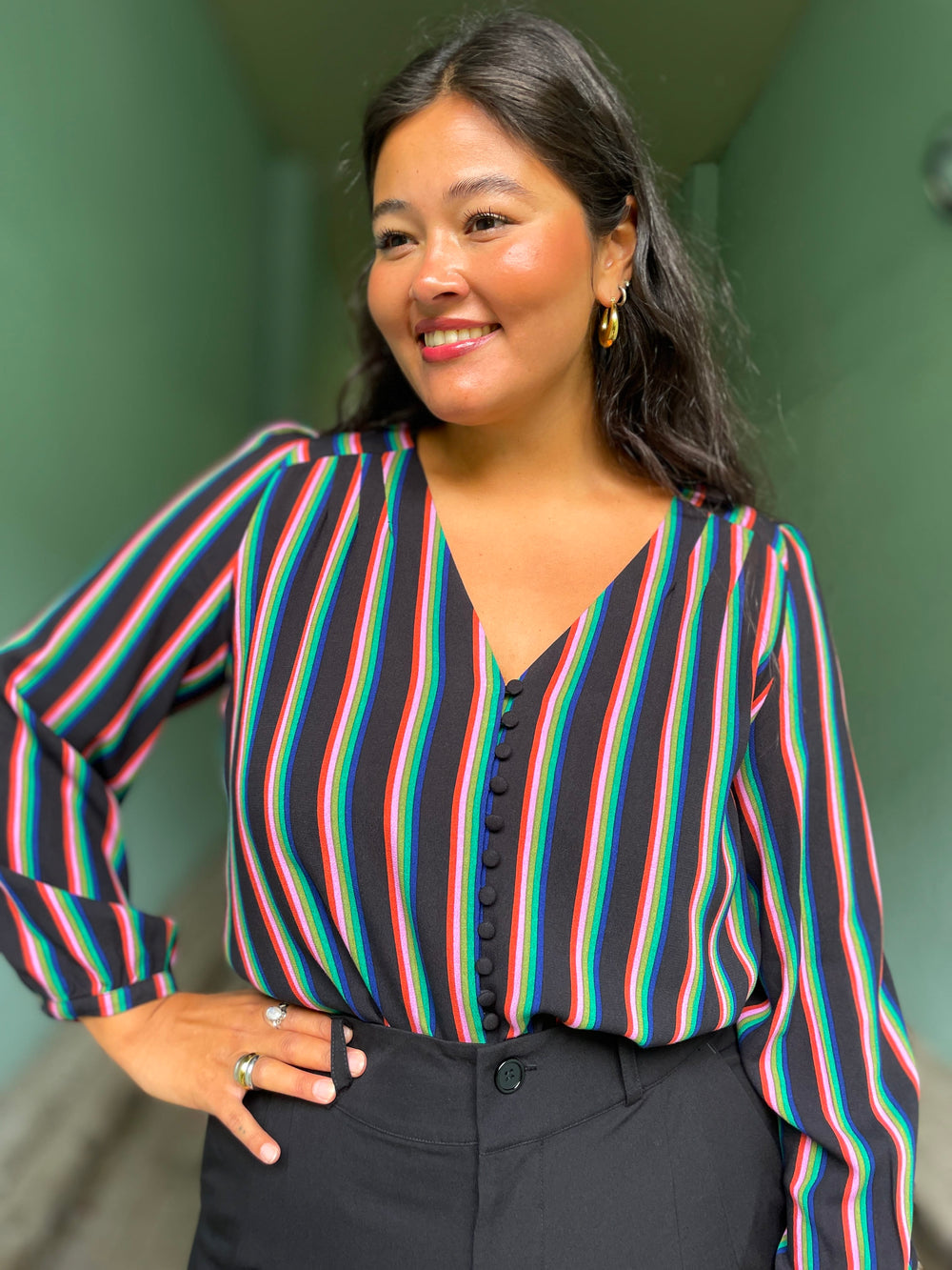 King Louie Bluser Erin Harley Stripe bluse