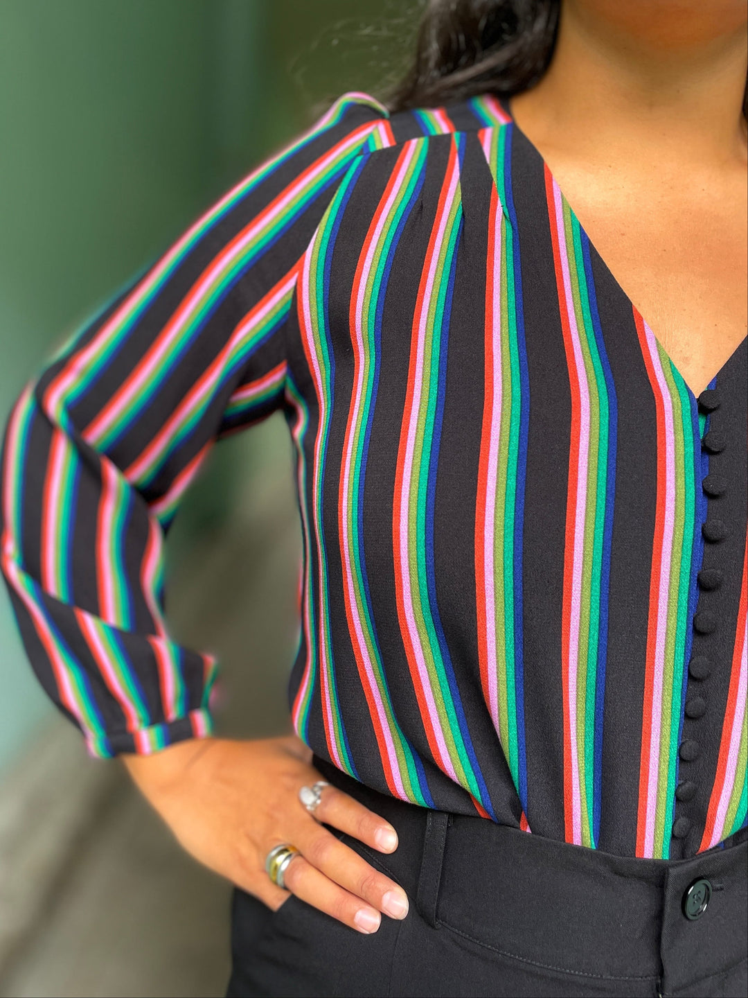 King Louie Bluser Erin Harley Stripe bluse