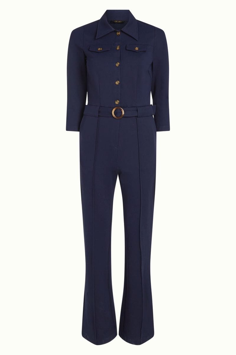 King Louie buksedresser Alexa Uni Rodeo buksedress - Evening blue