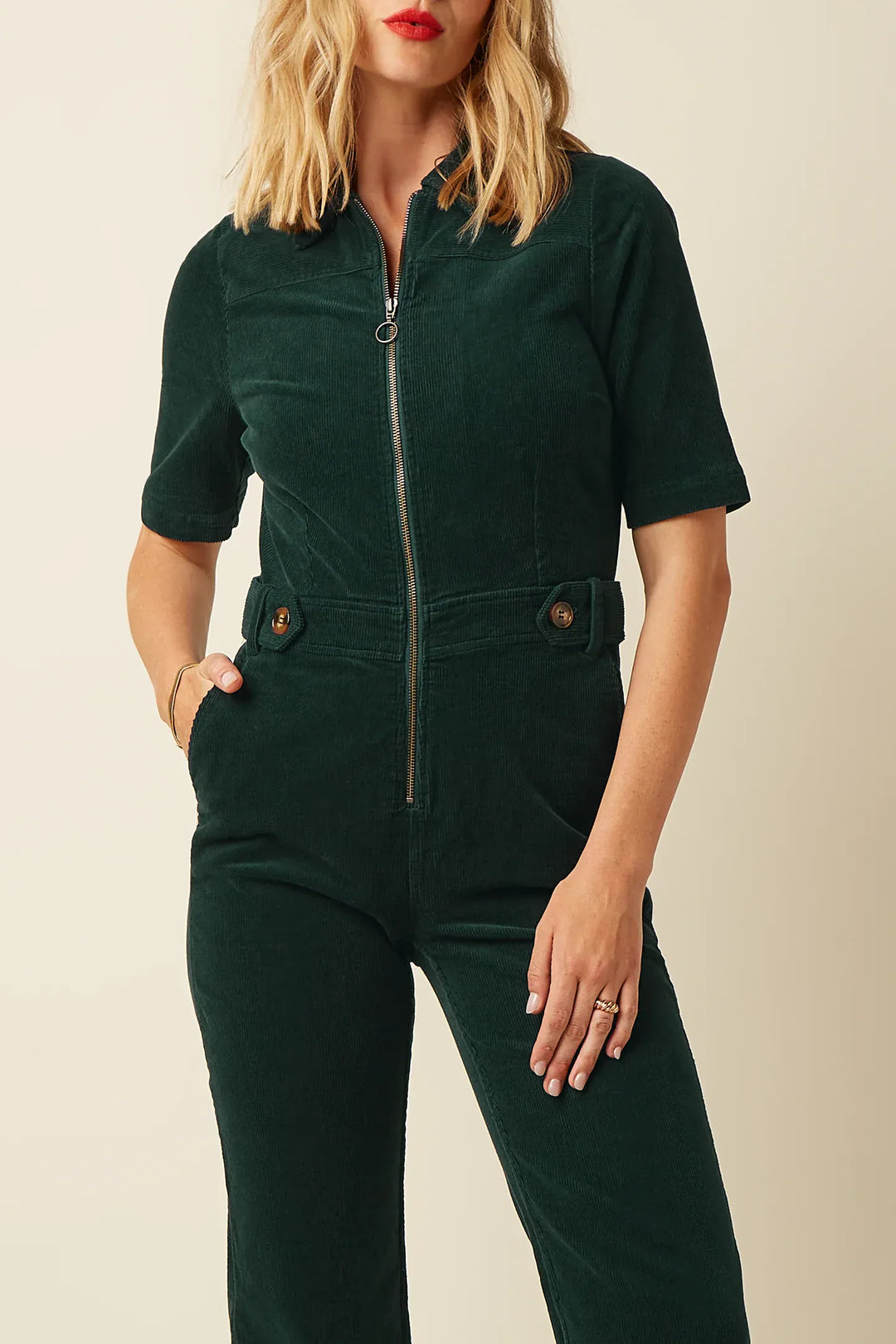 King Louie buksedresser Garbo Corduroy buksedress - pine green