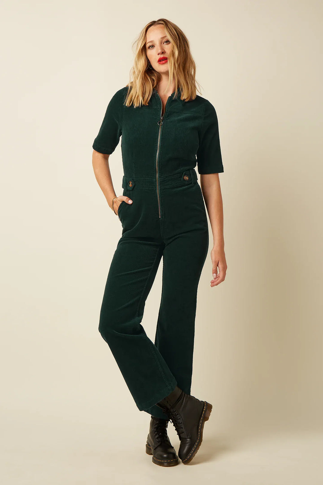 King Louie buksedresser Garbo Corduroy buksedress - pine green
