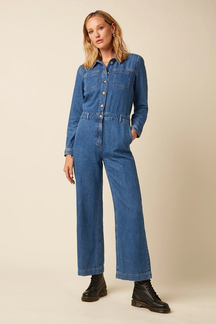 King Louie buksedresser Tania Denim Jumpsuit