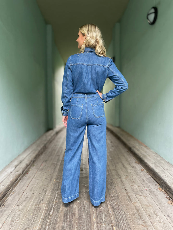 King Louie buksedresser Tania Denim Jumpsuit