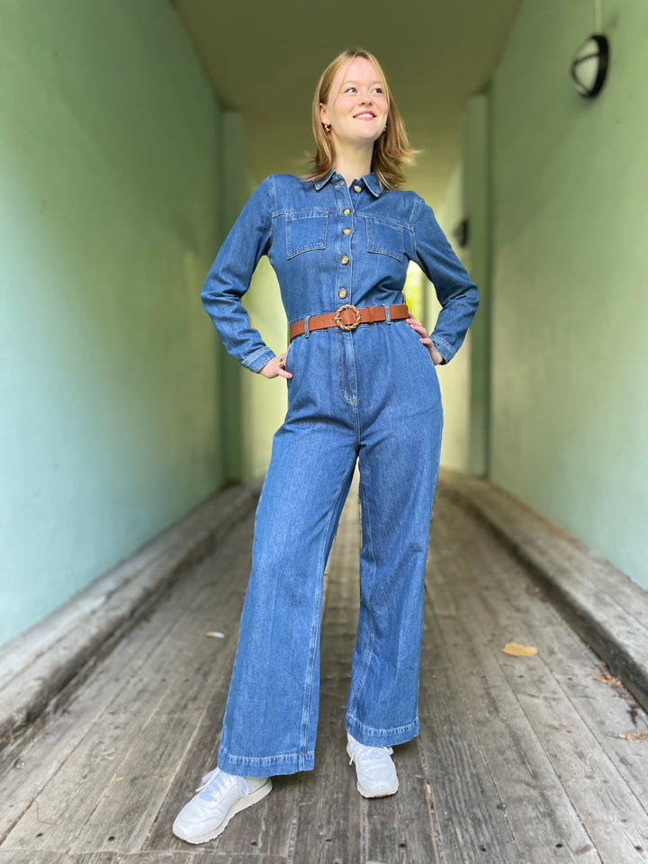 King Louie buksedresser Tania Denim Jumpsuit