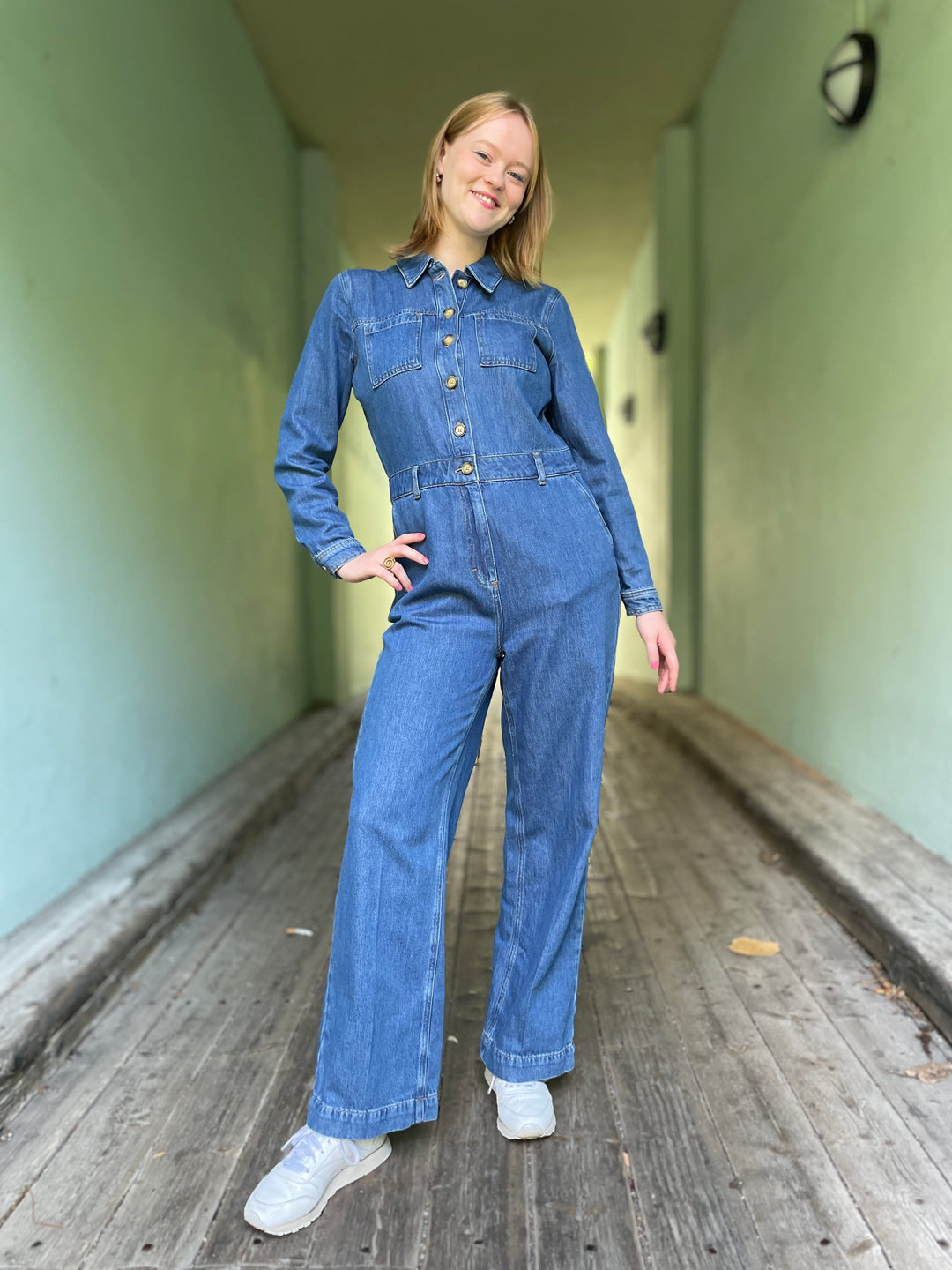 King Louie buksedresser Tania Denim Jumpsuit