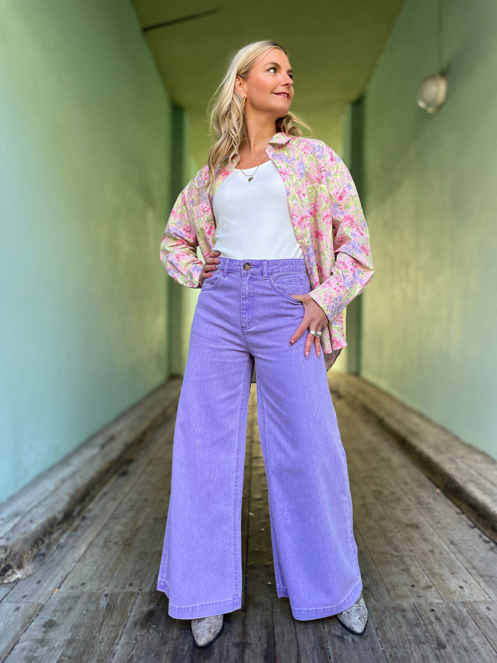 King Louie bukser Peppa denim bukse - lilla