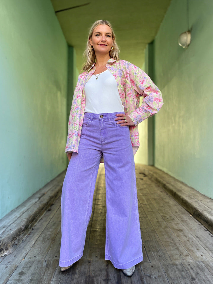 King Louie bukser Peppa denim bukse - lilla