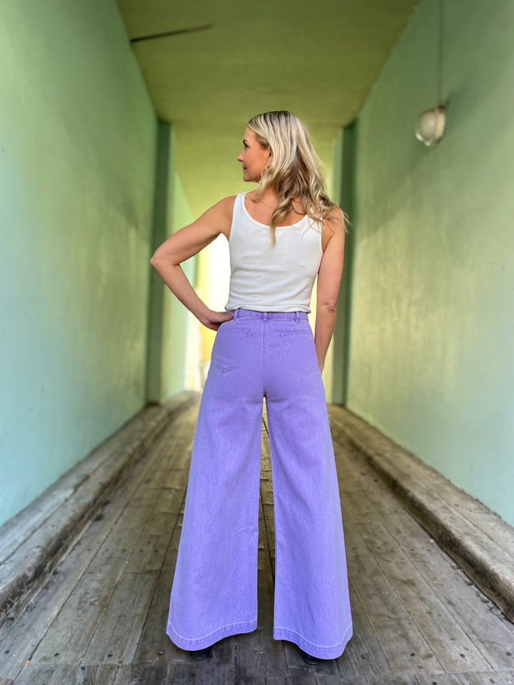 King Louie bukser Peppa denim bukse - lilla