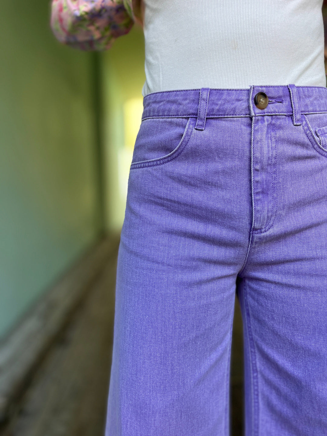 King Louie bukser Peppa denim bukse - lilla