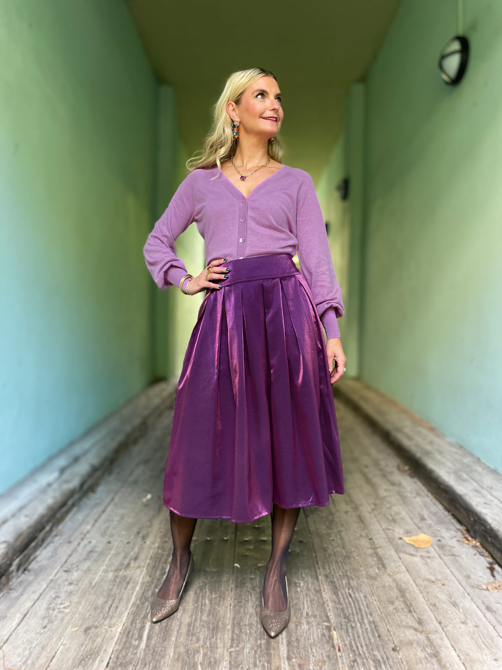 King Louie cardigans Raglan Cocoon Cardigan - crocus lilac