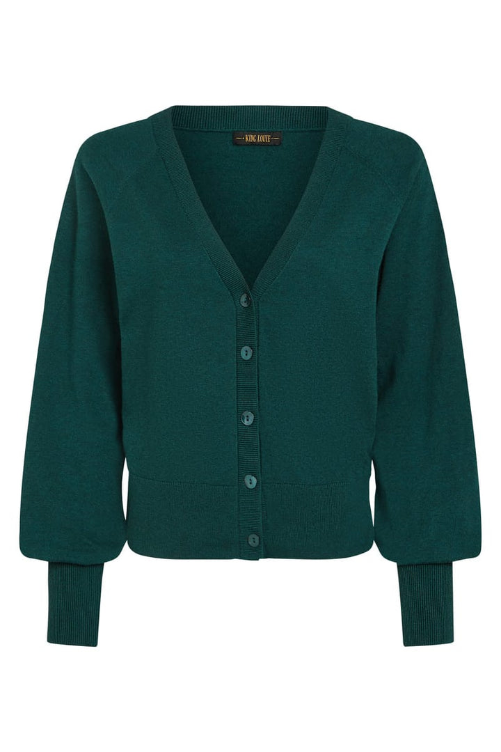 Frøken Dianas Salonger King Louie cardigan Raglan Cocoon Cardigan - pine green grønn 