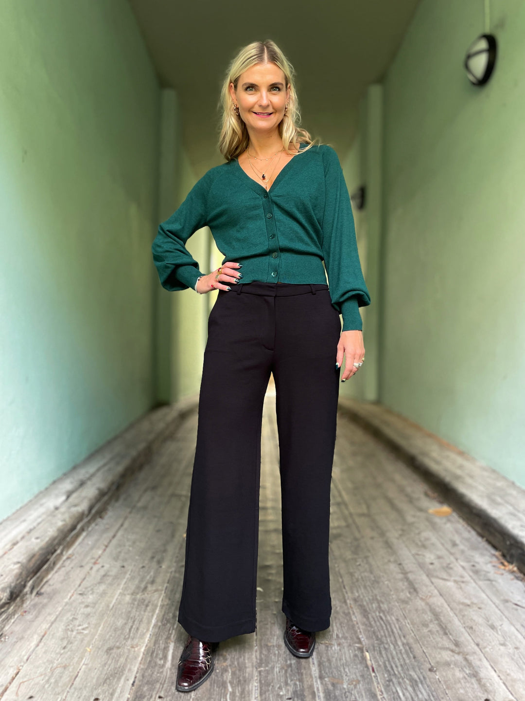 King Louie cardigans Raglan Cocoon Cardigan - pine green