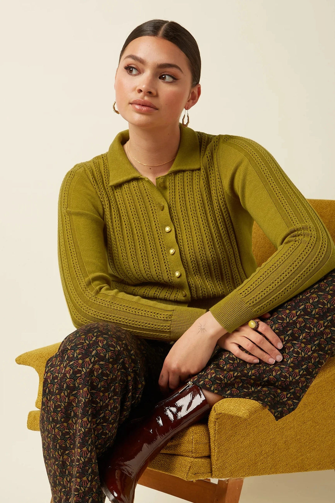 King Louie cardigans Sofie Carmi Cardigan - Curry Yellow