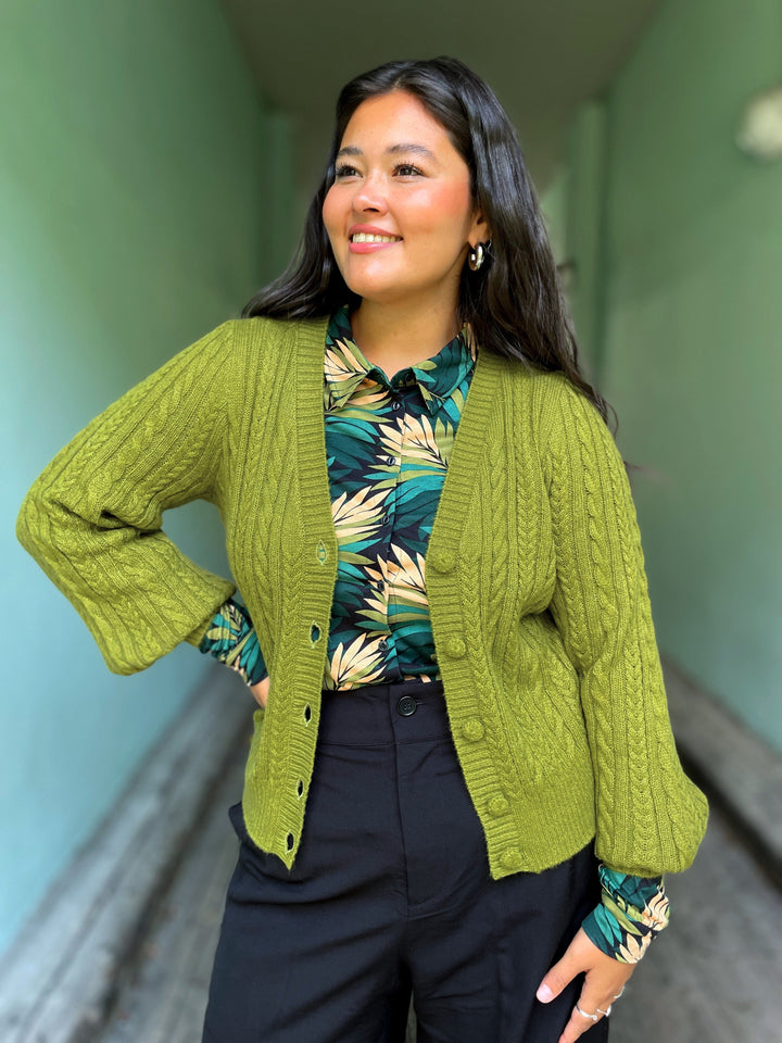 King Louie gensere Farfalle cardigan - guacemole