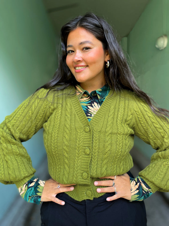 King Louie gensere Farfalle cardigan - guacemole