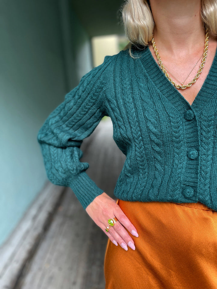 King Louie gensere Farfalle cardigan - pine green