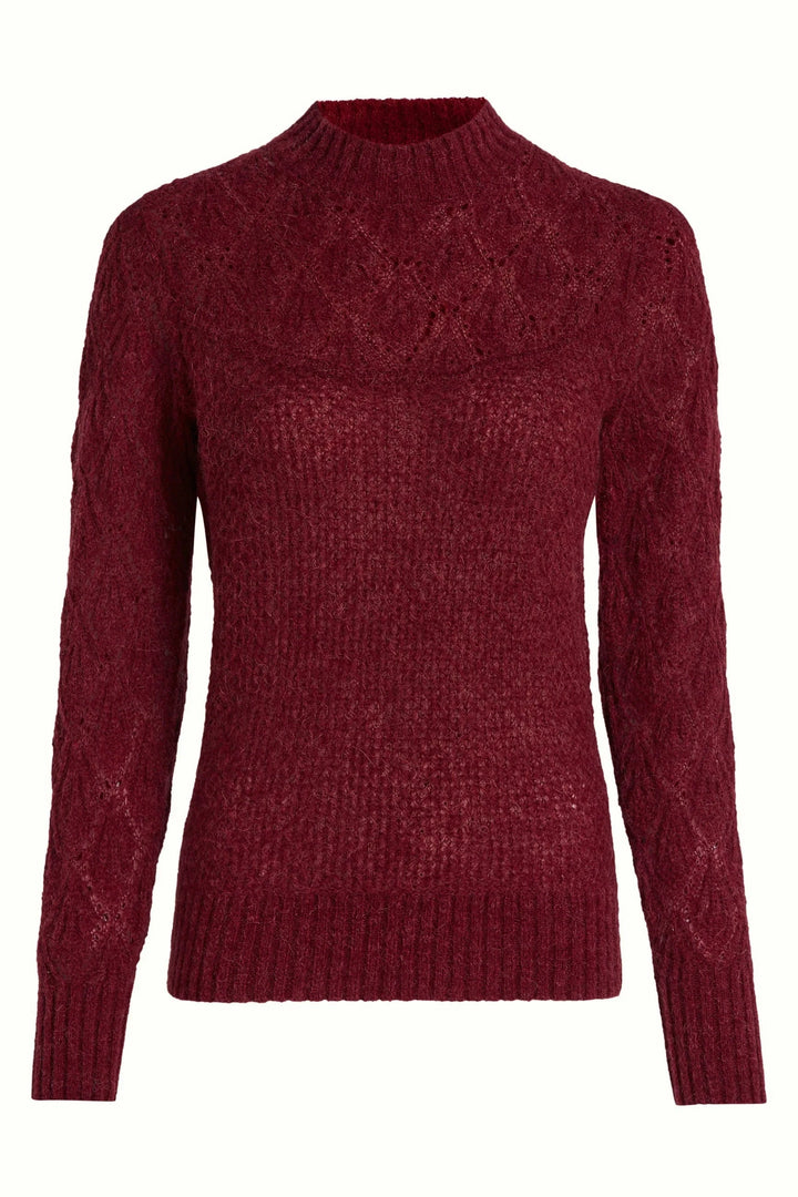 King Louie gensere Jeanie Yoke genser - Cabernet Red