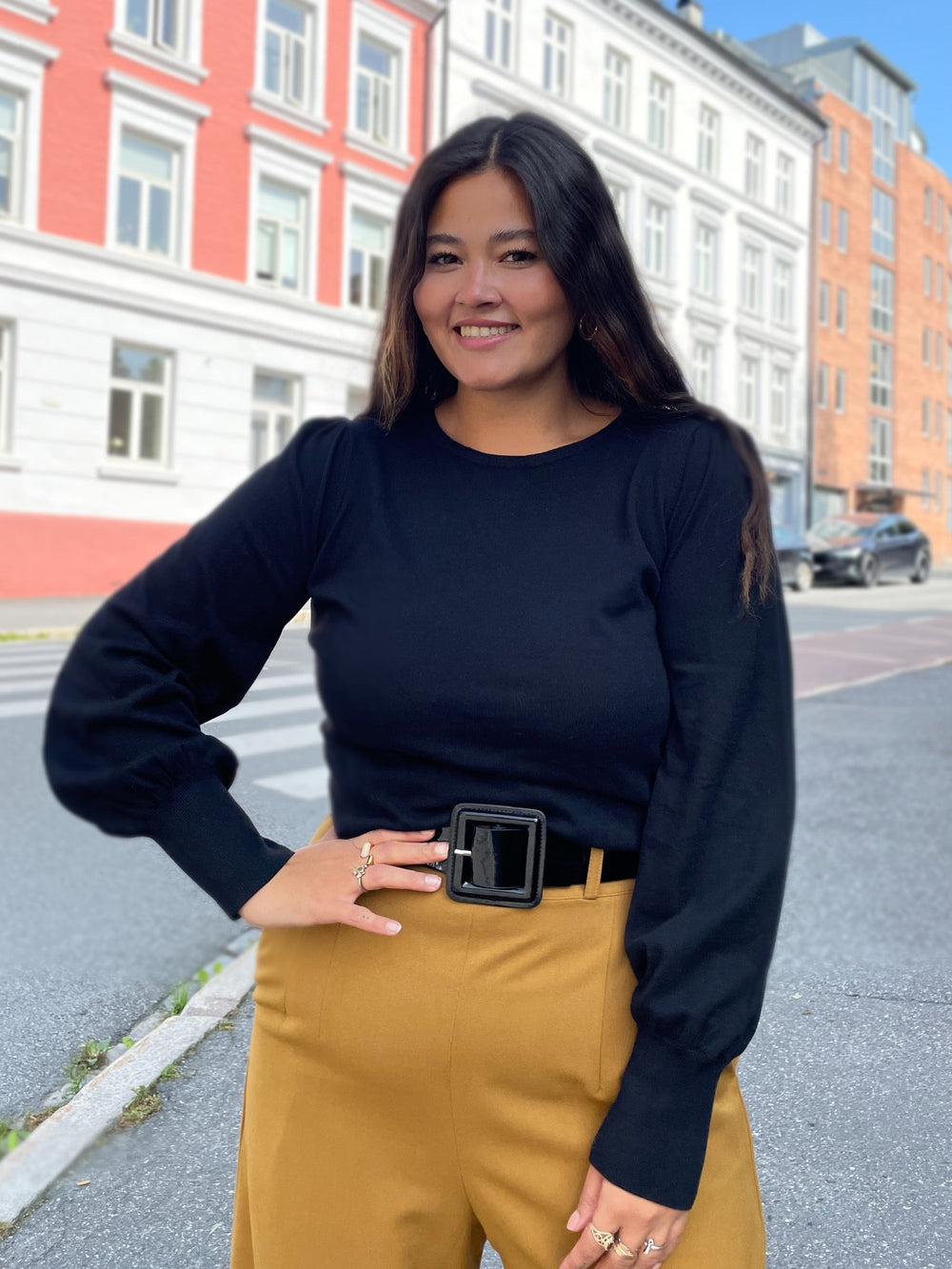 King Louie gensere Maya Cocoon genser - svart