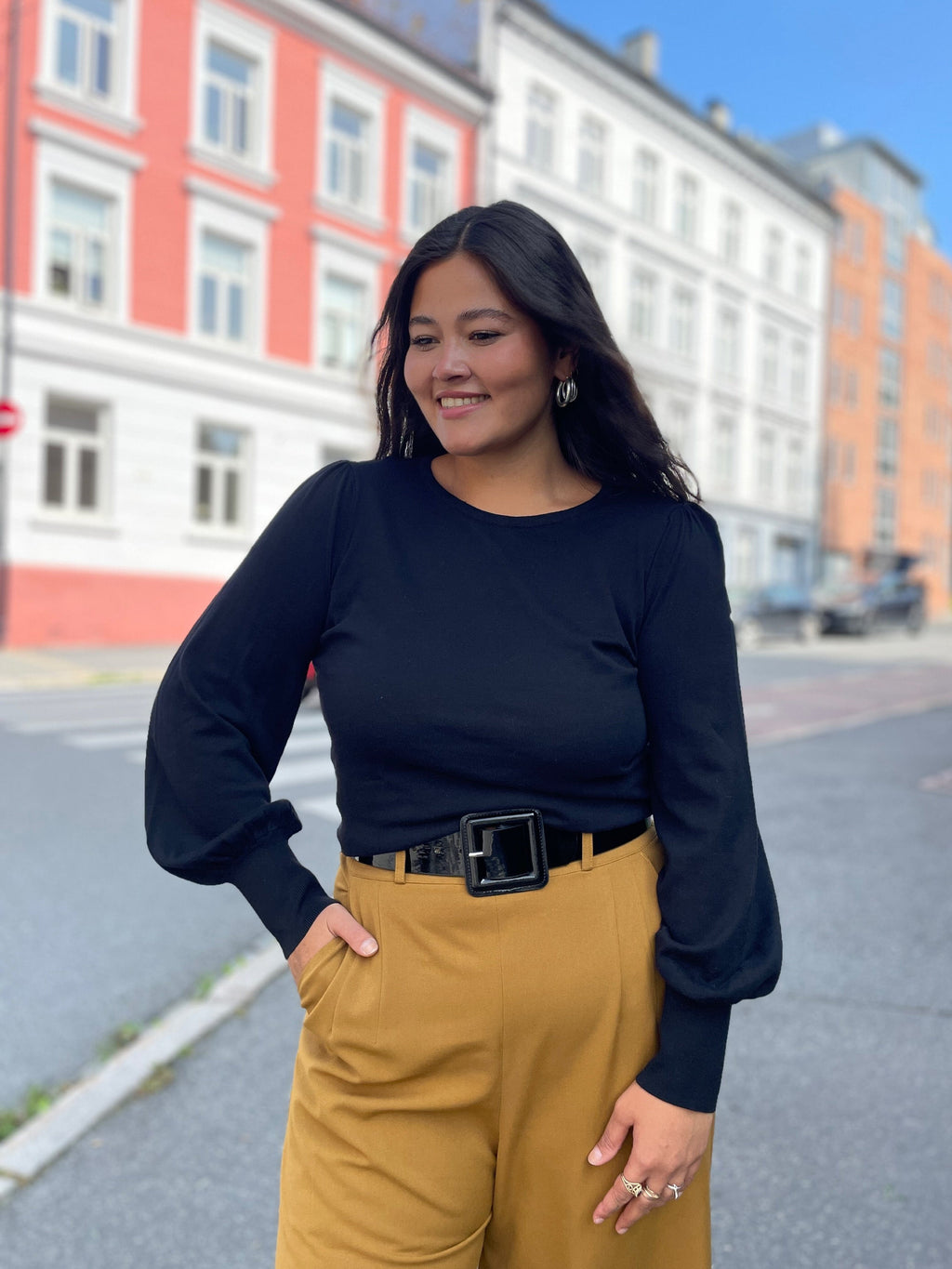 King Louie gensere Maya Cocoon genser - svart