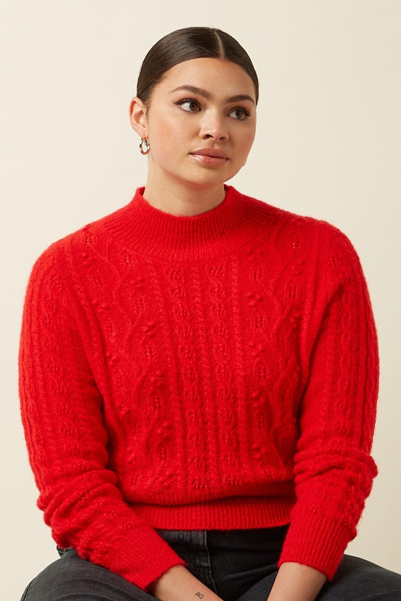 King Louie gensere Nilde Leon genser - Fiery Red