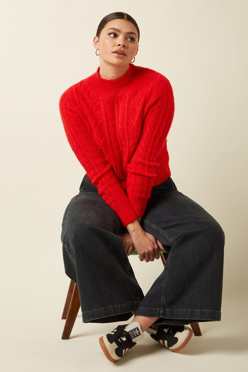 King Louie gensere Nilde Leon genser - Fiery Red