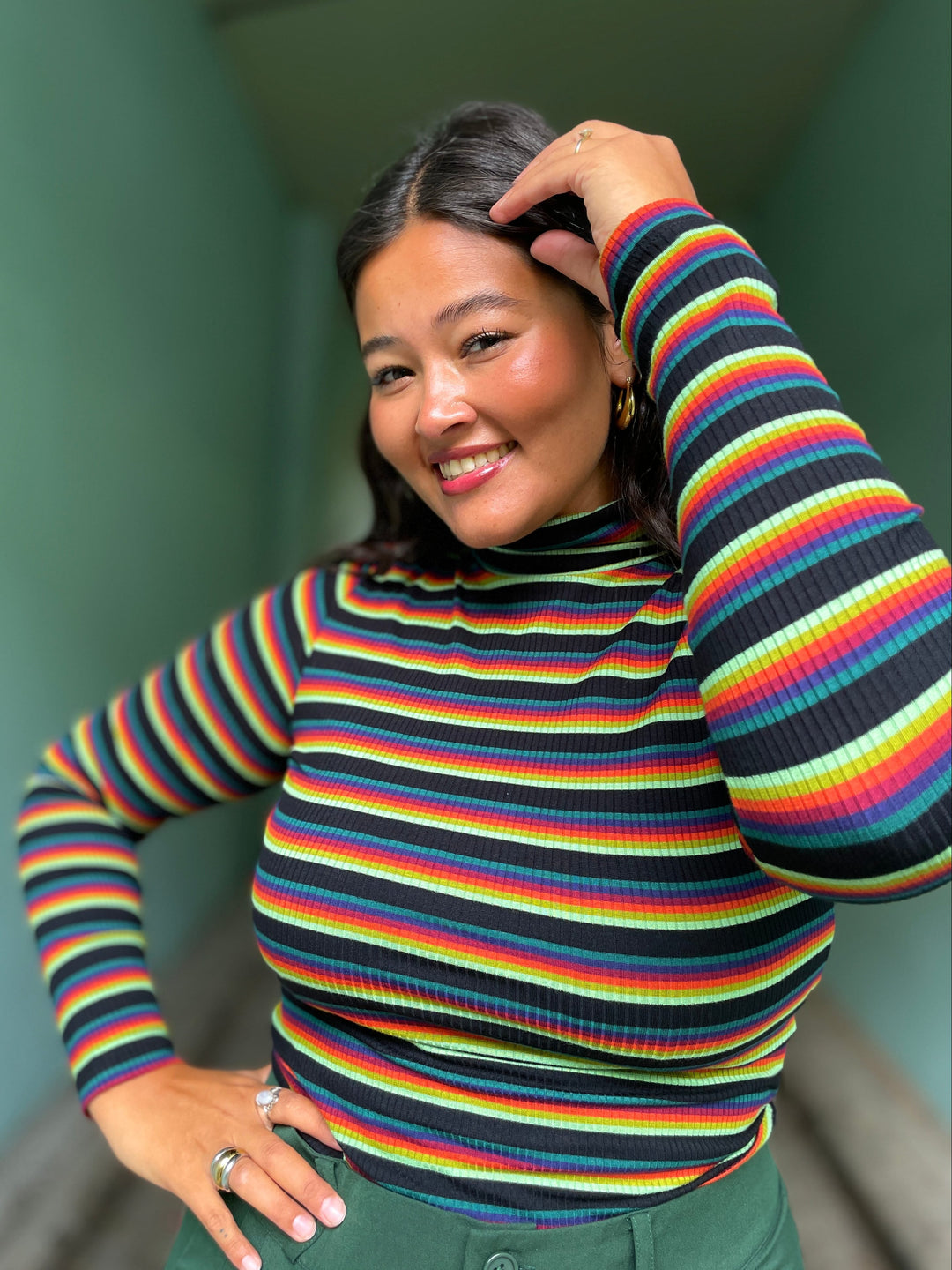 King Louie gensere Rollneck Lottie Stripe genser