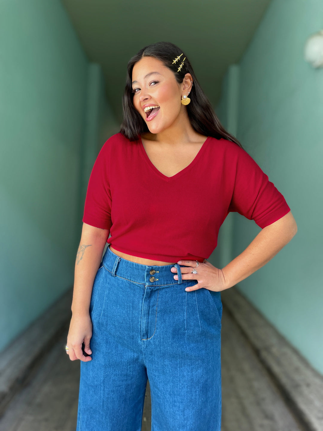 King Louie gensere Valentina topp - chili red