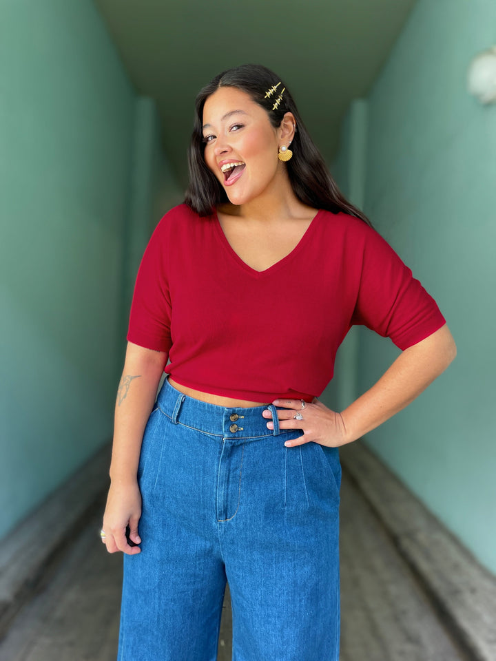 King Louie gensere Valentina topp - chili red