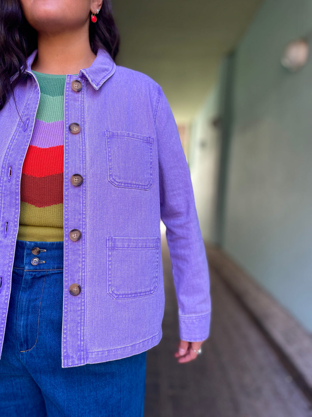 King Louie jakke Ellen denim jakke - lilla